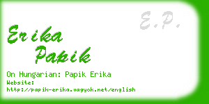 erika papik business card